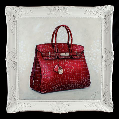 hermes painting bag|Crystal Bag Paintings of Hermes Birkin, Hermes Kelly .